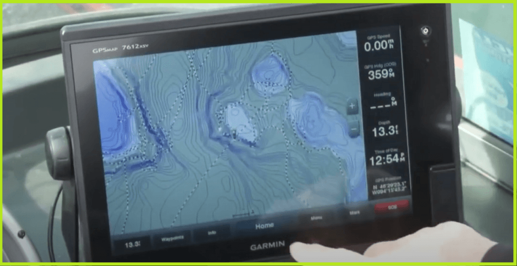 Read Charter view in Garmin fish finders